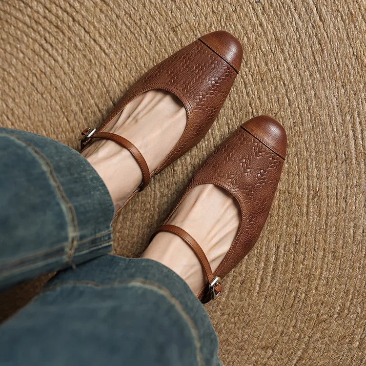 Mules donna eleganti in pelle con cinturino