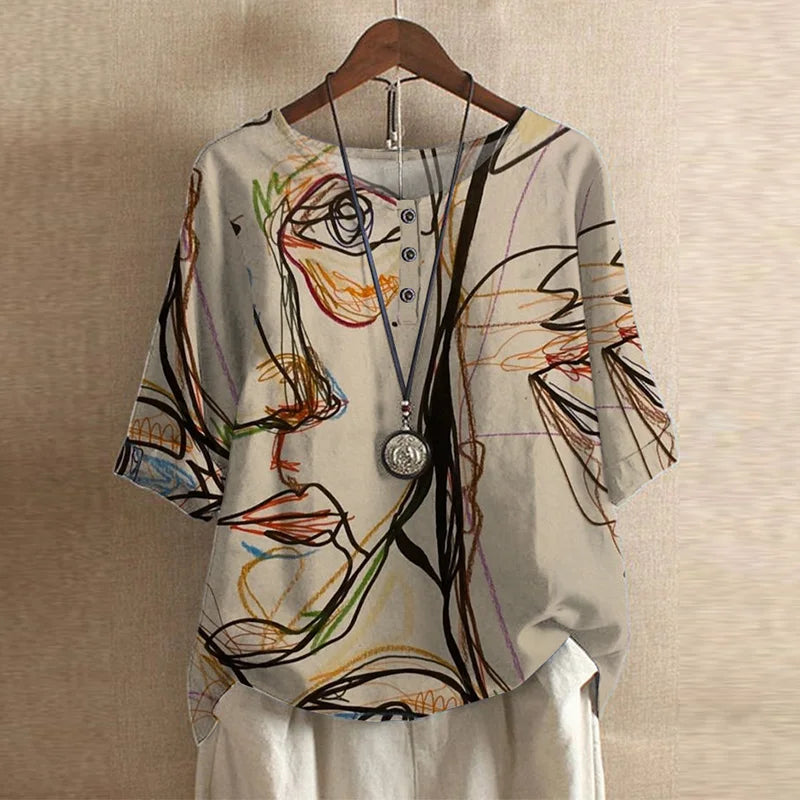 T shirt lussuosa donna stile retrò