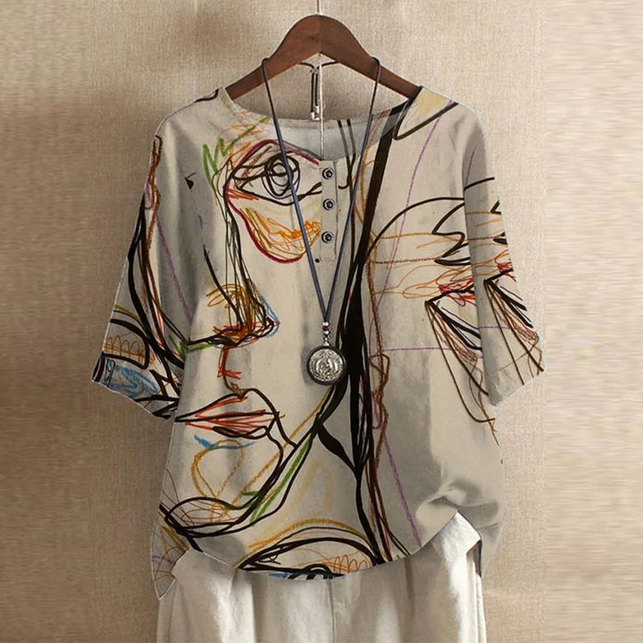 T shirt lussuosa donna stile retrò
