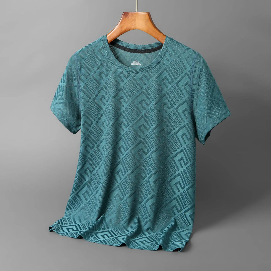 T shirt lussuosa uomo texture embossed