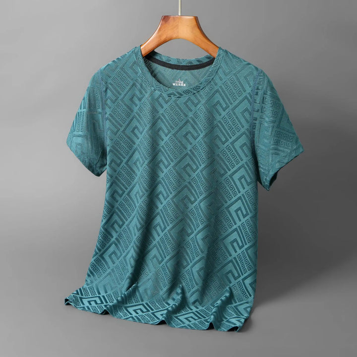 T shirt lussuosa uomo texture embossed