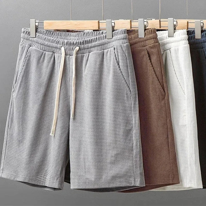 Comodo Pantaloncini Uomo Waffle Vita Elastica