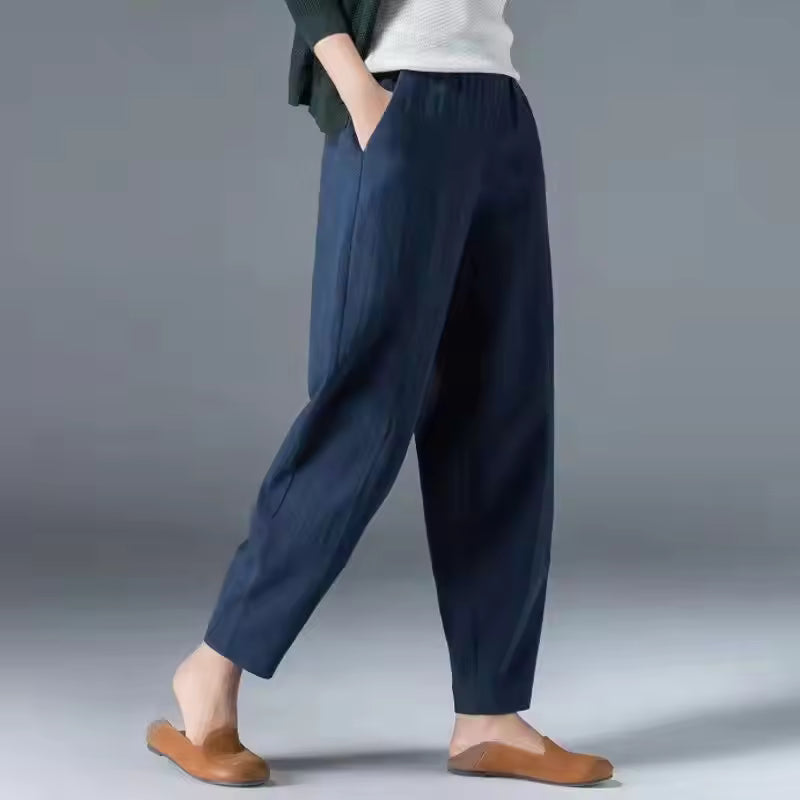 Pantaloni donna estivi gamba affusolata
