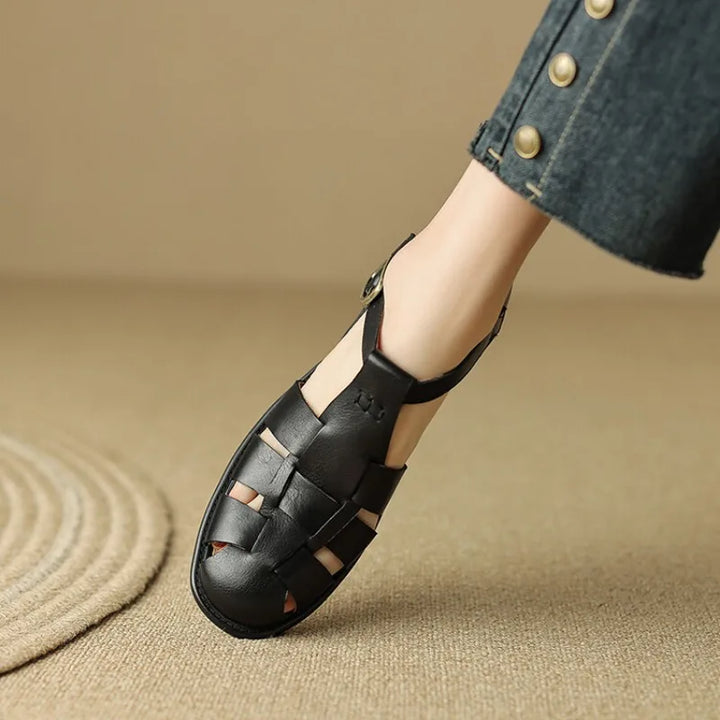 Sandali Donna in Pelle Italiana Intrecciata Artigianali Estivi