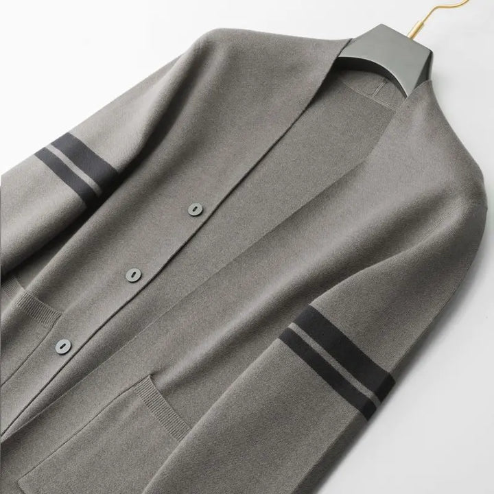 Cardigan Uomo in Maglia Fatto a Mano Vestibilità Classica