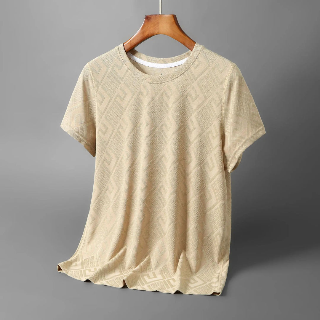 T shirt lussuosa uomo texture embossed