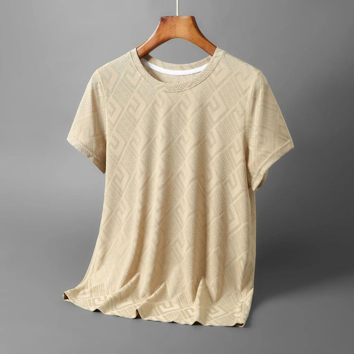 T shirt lussuosa uomo texture embossed