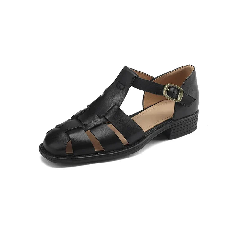 Sandali Donna in Pelle Italiana Intrecciata Artigianali Estivi