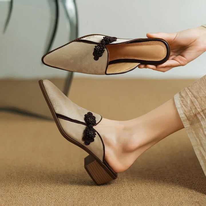 Mules donna suede eleganti