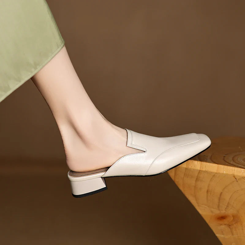 Mules donna eleganti in pelle