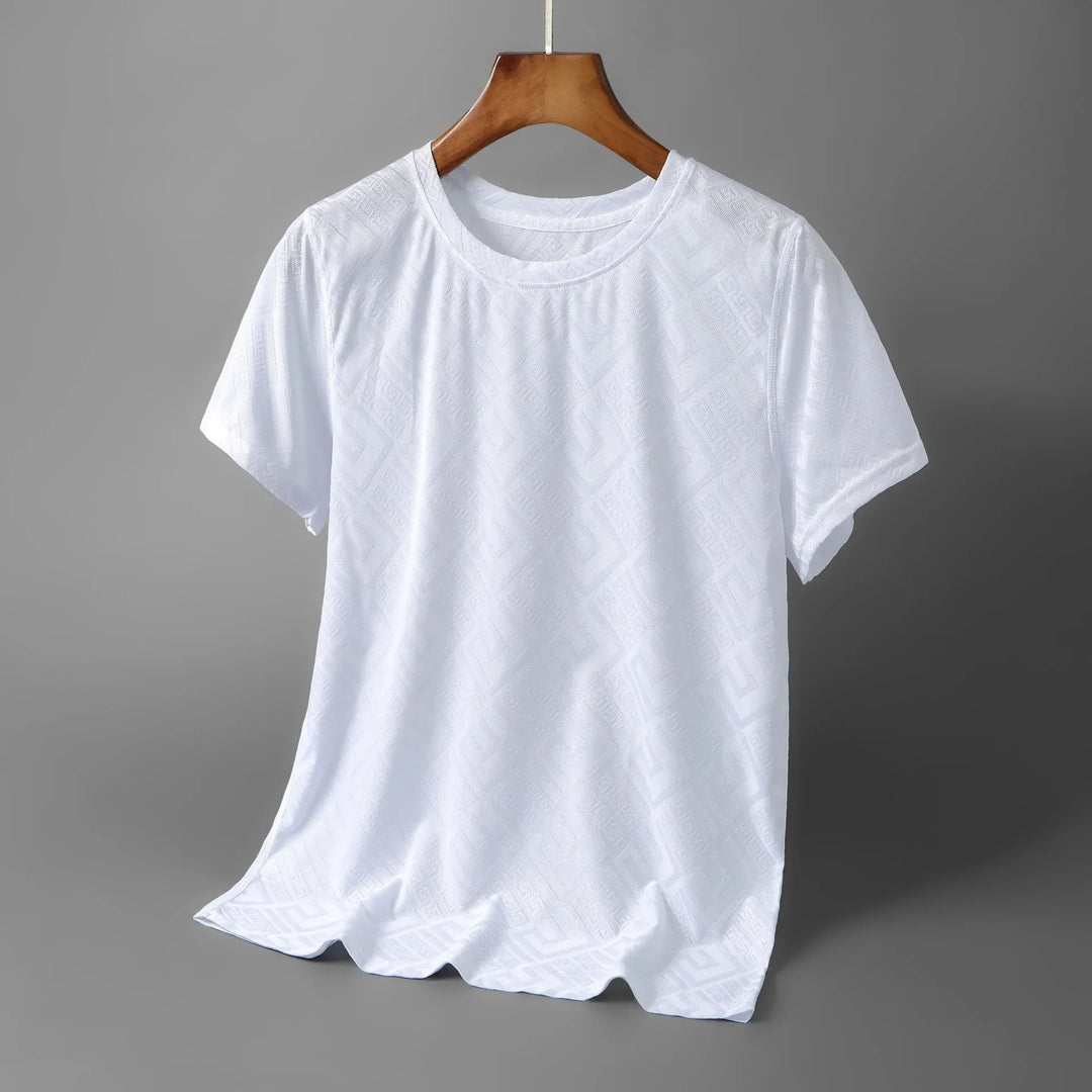 T shirt lussuosa uomo texture embossed