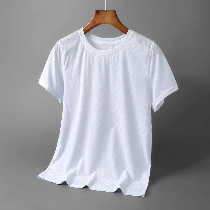 T shirt lussuosa uomo texture embossed