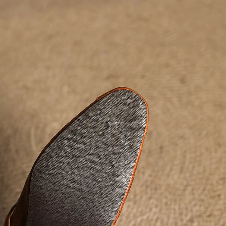 Mules donna eleganti in pelle con cinturino