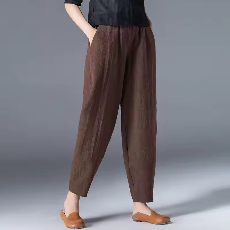 Pantaloni donna estivi gamba affusolata