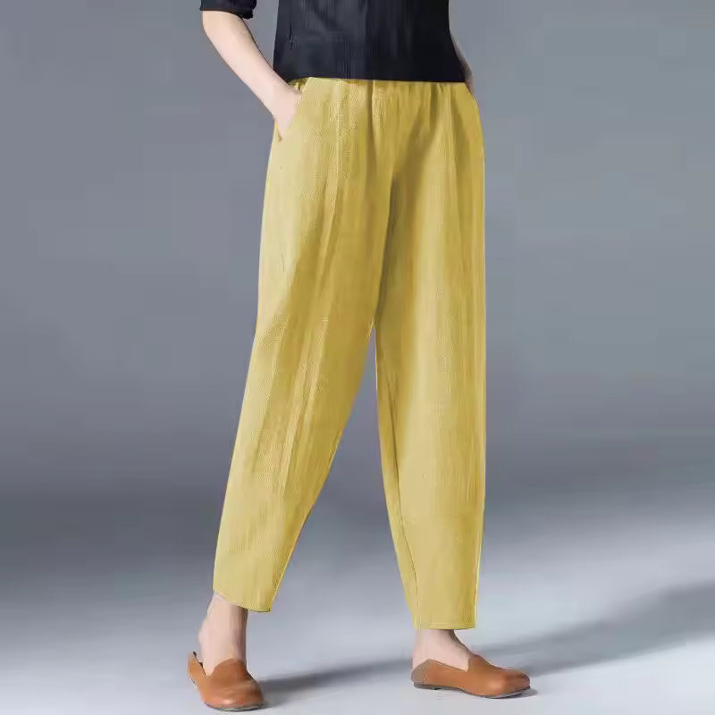 Pantaloni donna estivi gamba affusolata