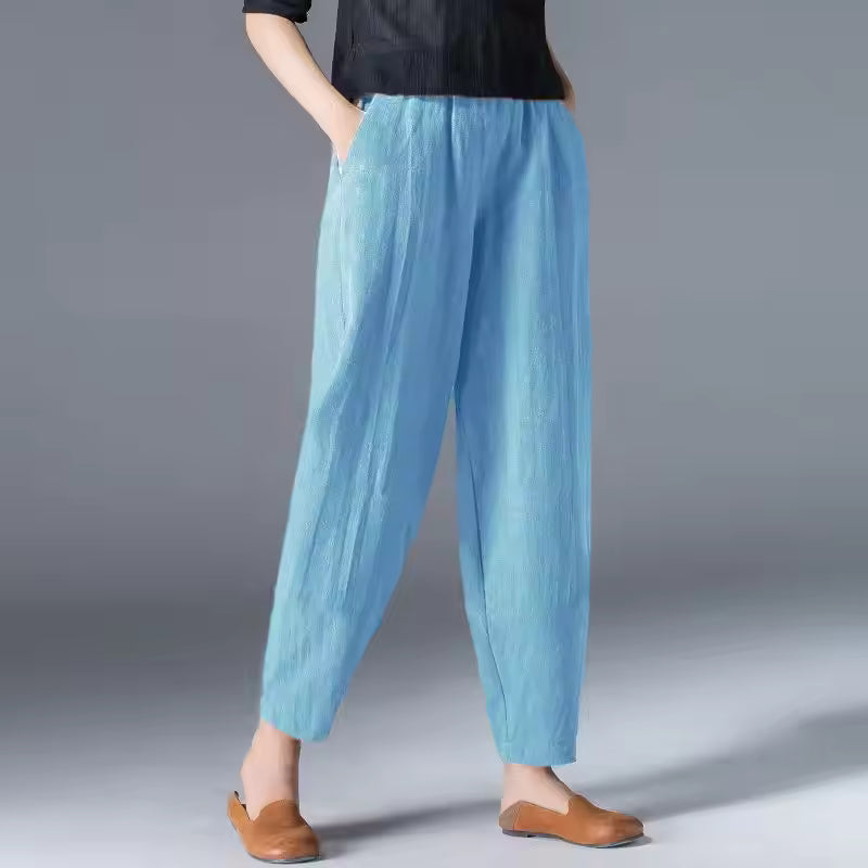 Pantaloni donna estivi gamba affusolata