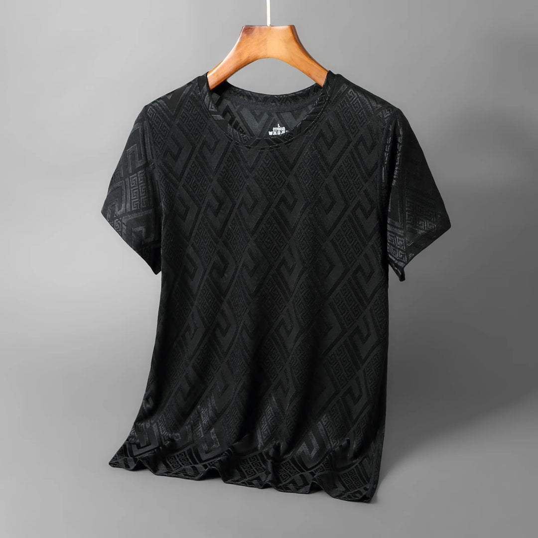 T shirt lussuosa uomo texture embossed