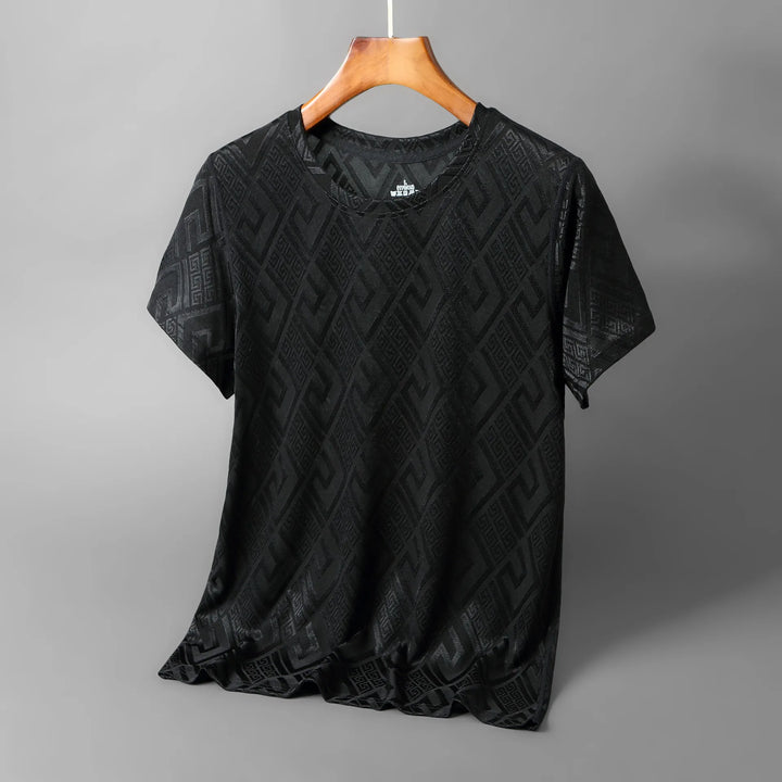 T shirt lussuosa uomo texture embossed