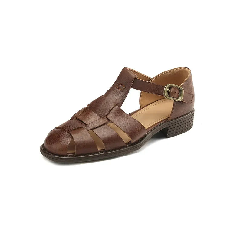Sandali Donna in Pelle Italiana Intrecciata Artigianali Estivi