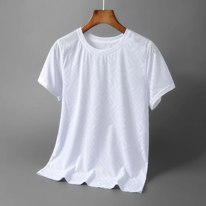 T shirt lussuosa uomo texture embossed