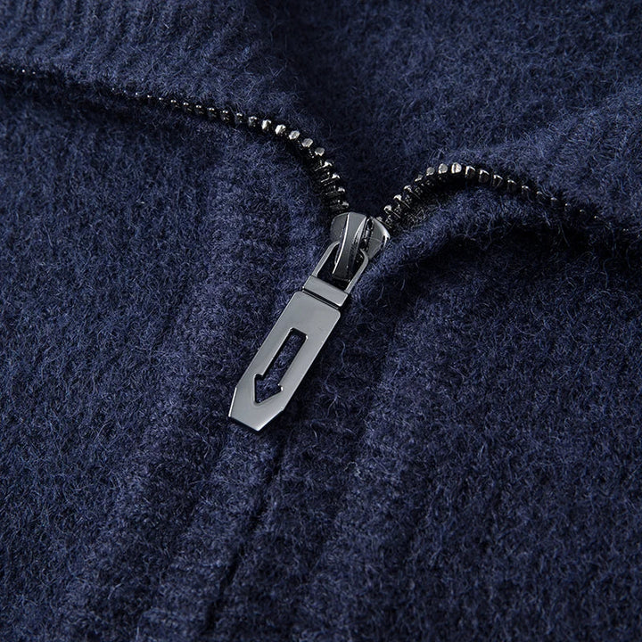 Maglione Uomo Quarter Zip Colletto Alto