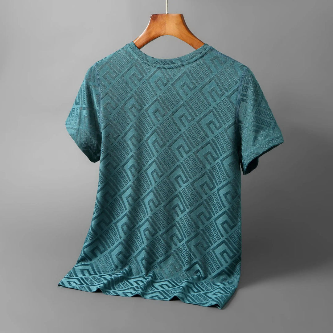 T shirt lussuosa uomo texture embossed
