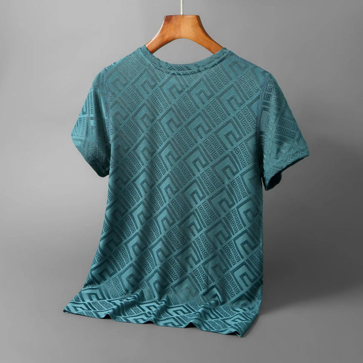 T shirt lussuosa uomo texture embossed