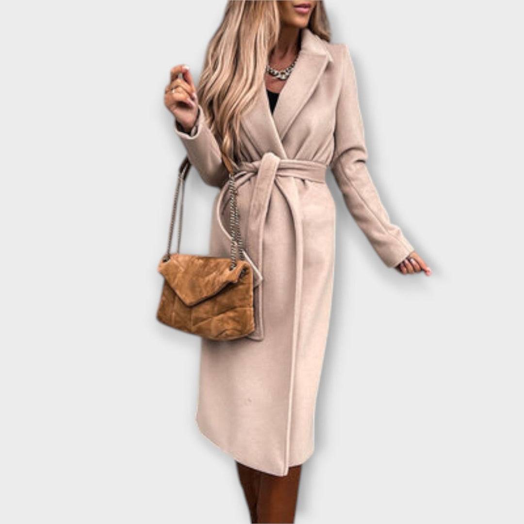 Eliza – Cappotto lungo elegante con cintura