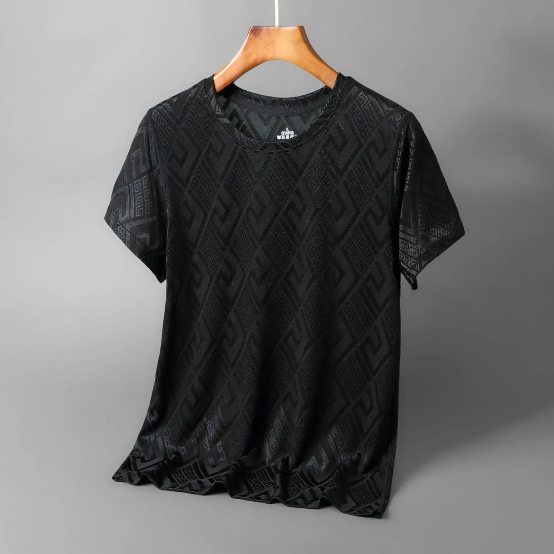 T shirt lussuosa uomo texture embossed