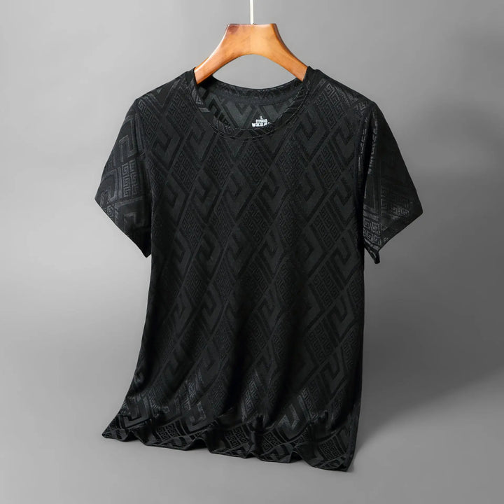 T shirt lussuosa uomo texture embossed