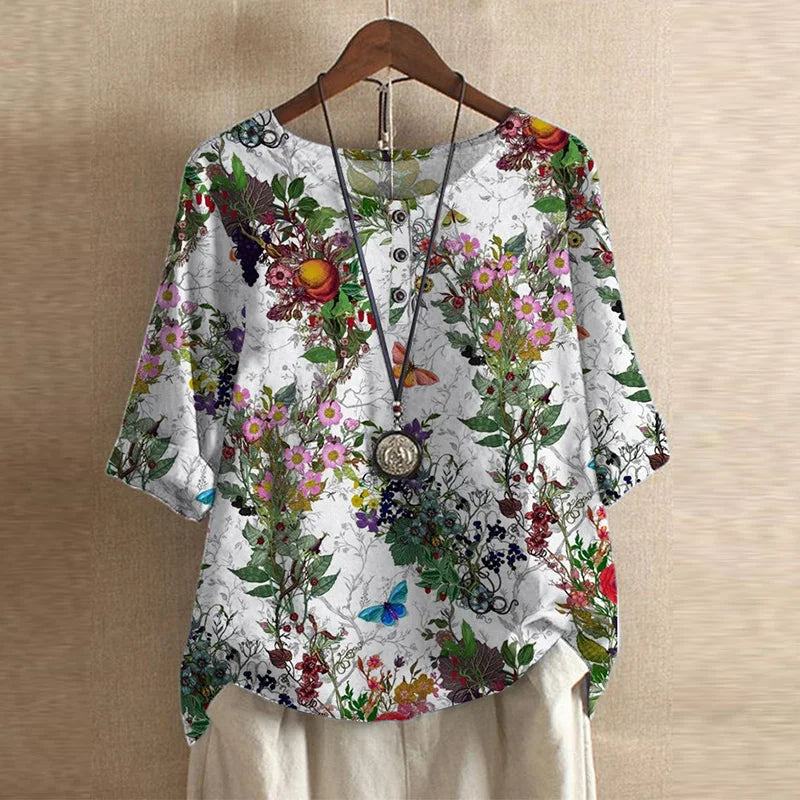 T shirt lussuosa donna stile retrò