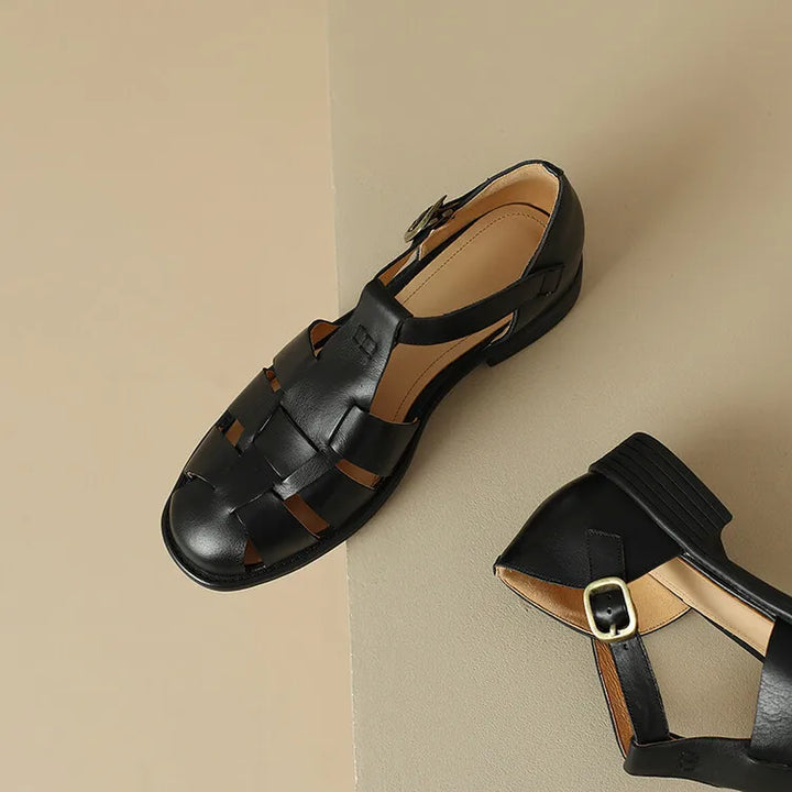 Sandali Donna in Pelle Italiana Intrecciata Artigianali Estivi