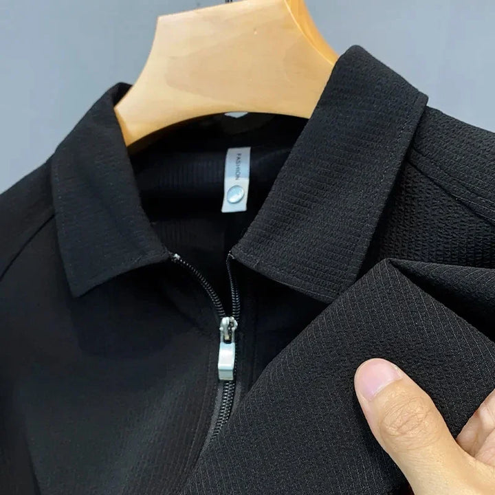 Polo uomo zip quarto sportivo