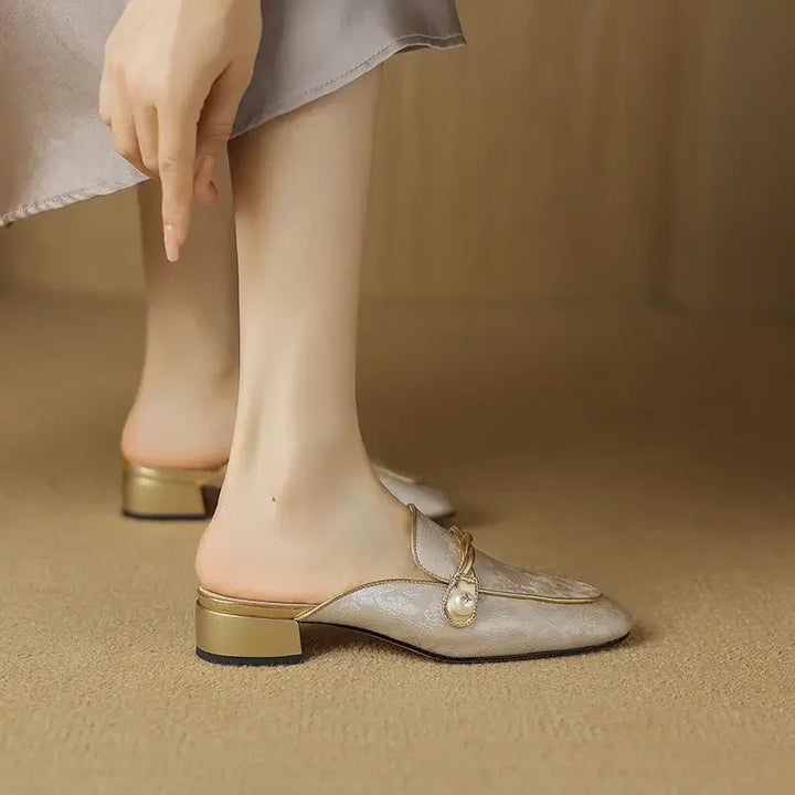 Mules donna satin eleganti