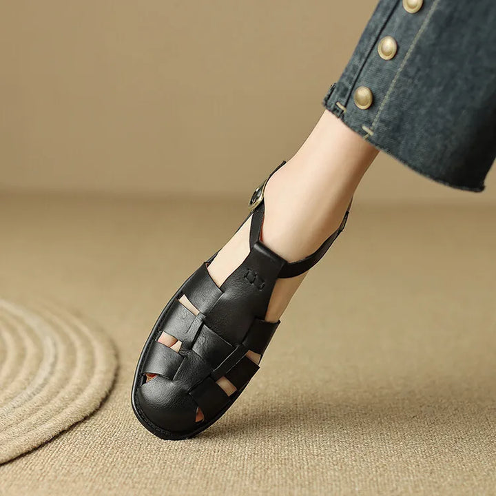 Sandali Donna in Pelle Italiana Intrecciata Artigianali Estivi