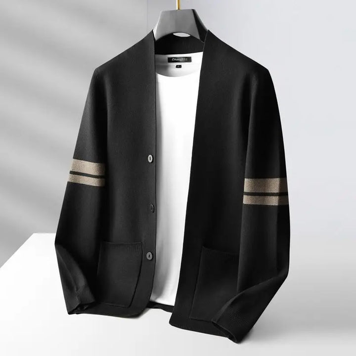 Cardigan Uomo in Maglia Fatto a Mano Vestibilità Classica