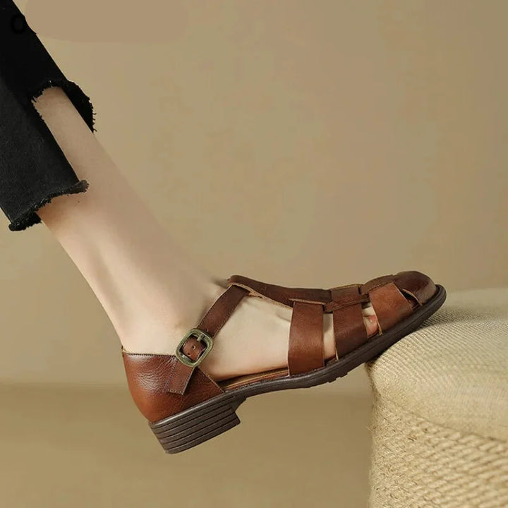 Sandali Donna in Pelle Italiana Intrecciata Artigianali Estivi