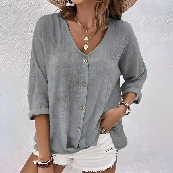 T shirt raffinata donna scollo v