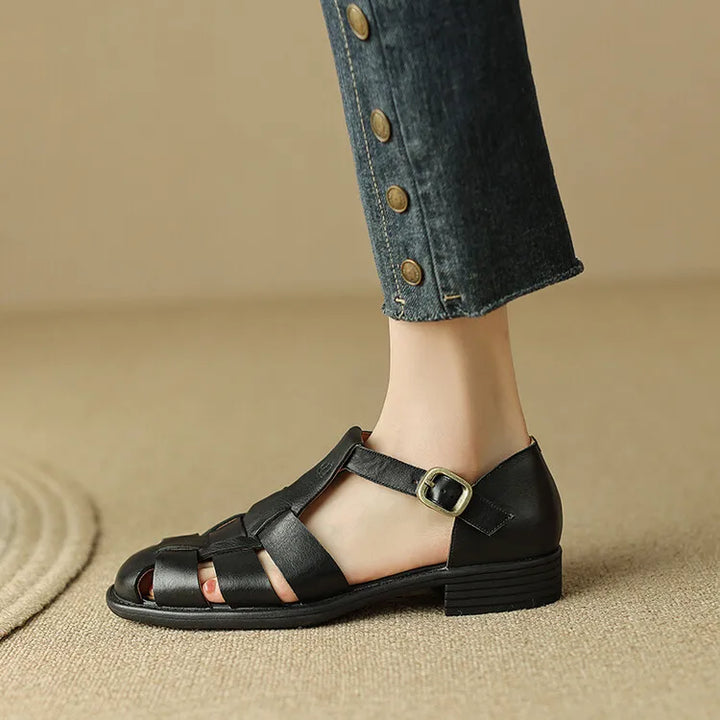 Sandali Donna in Pelle Italiana Intrecciata Artigianali Estivi
