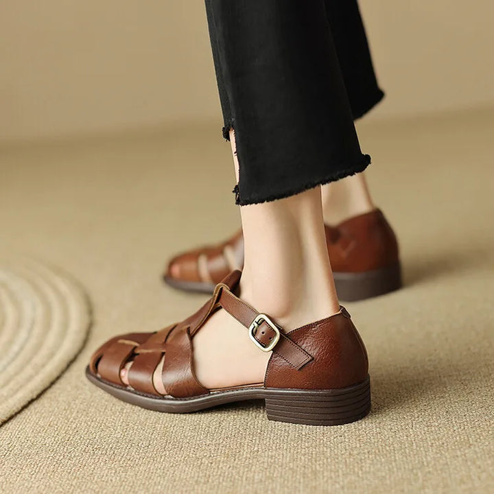 Sandali Donna in Pelle Italiana Intrecciata Artigianali Estivi