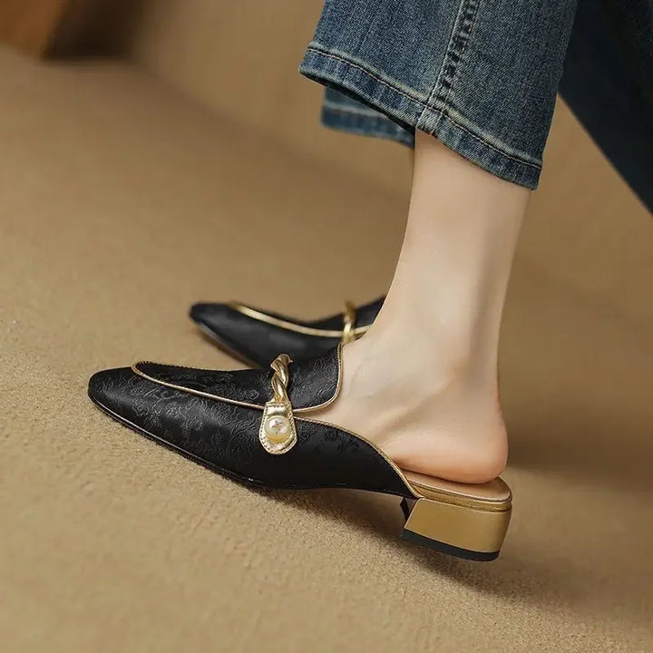 Mules donna satin eleganti
