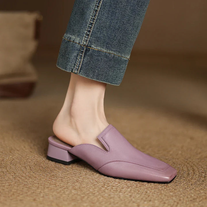 Mules donna eleganti in pelle