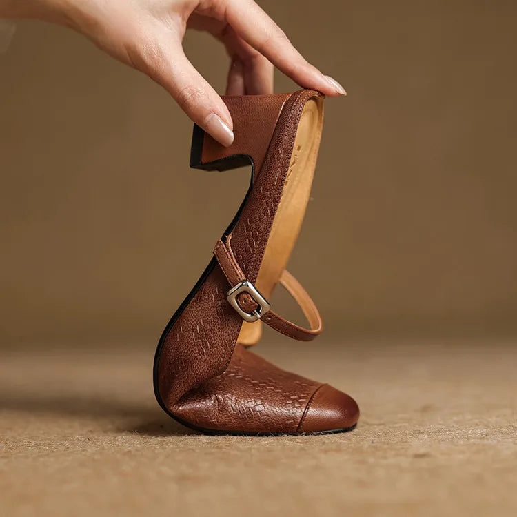 Mules donna eleganti in pelle con cinturino