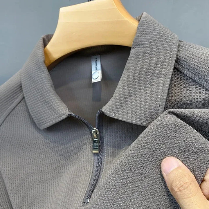 Polo uomo zip quarto sportivo