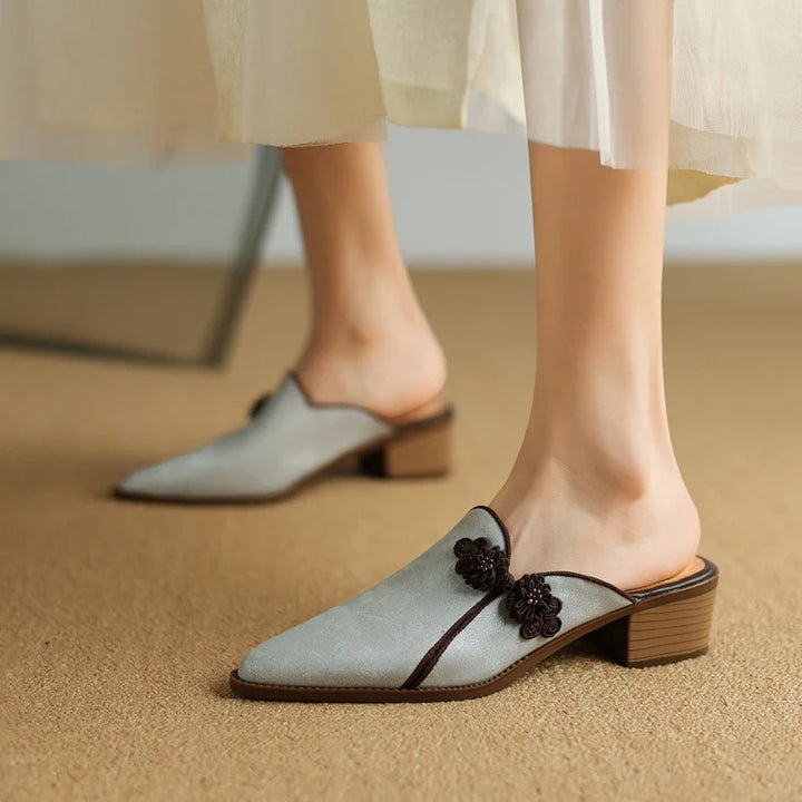 Mules donna suede eleganti