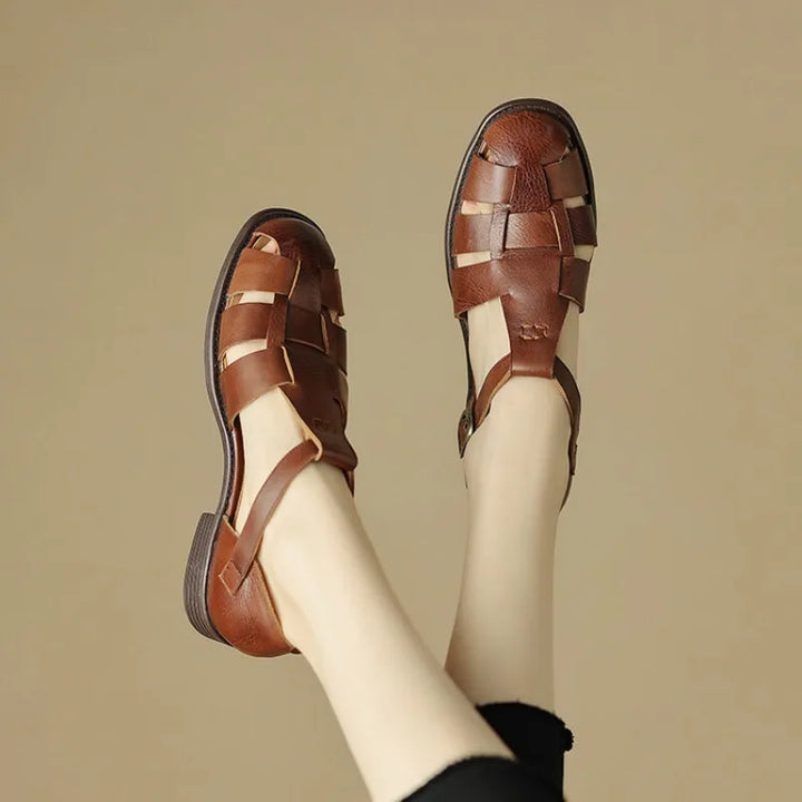 Sandali Donna in Pelle Italiana Intrecciata Artigianali Estivi