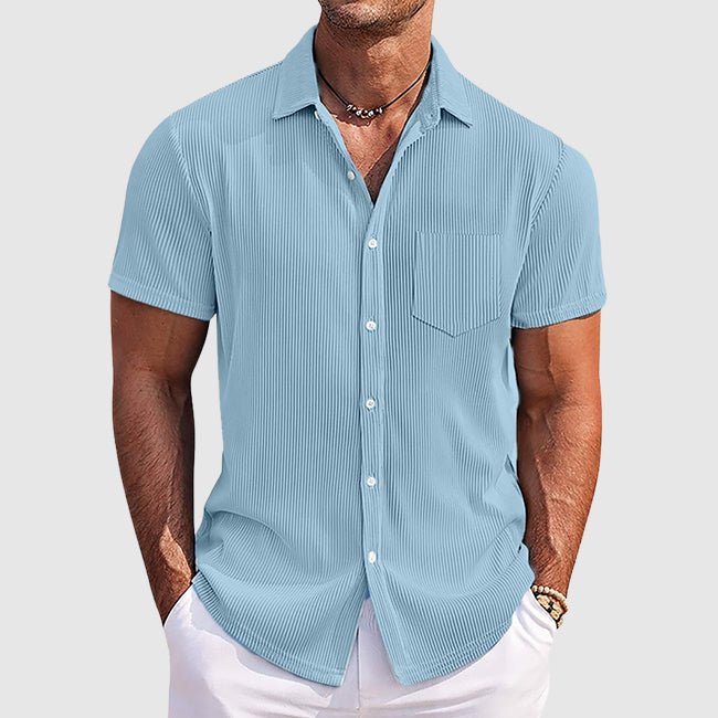 Filippo - Camicia da uomo a righe con taschino