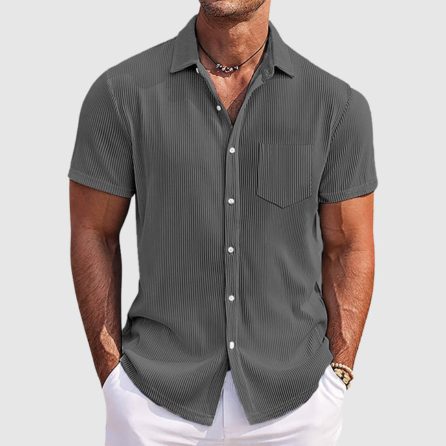 Filippo - Camicia da uomo a righe con taschino