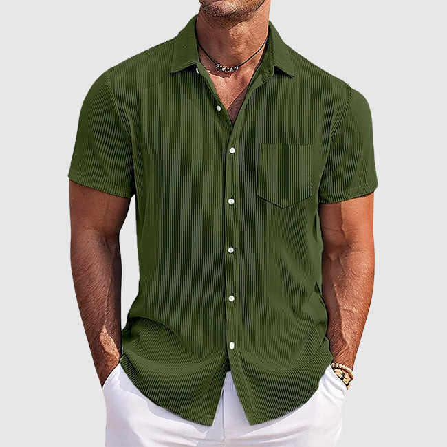 Filippo - Camicia da uomo a righe con taschino