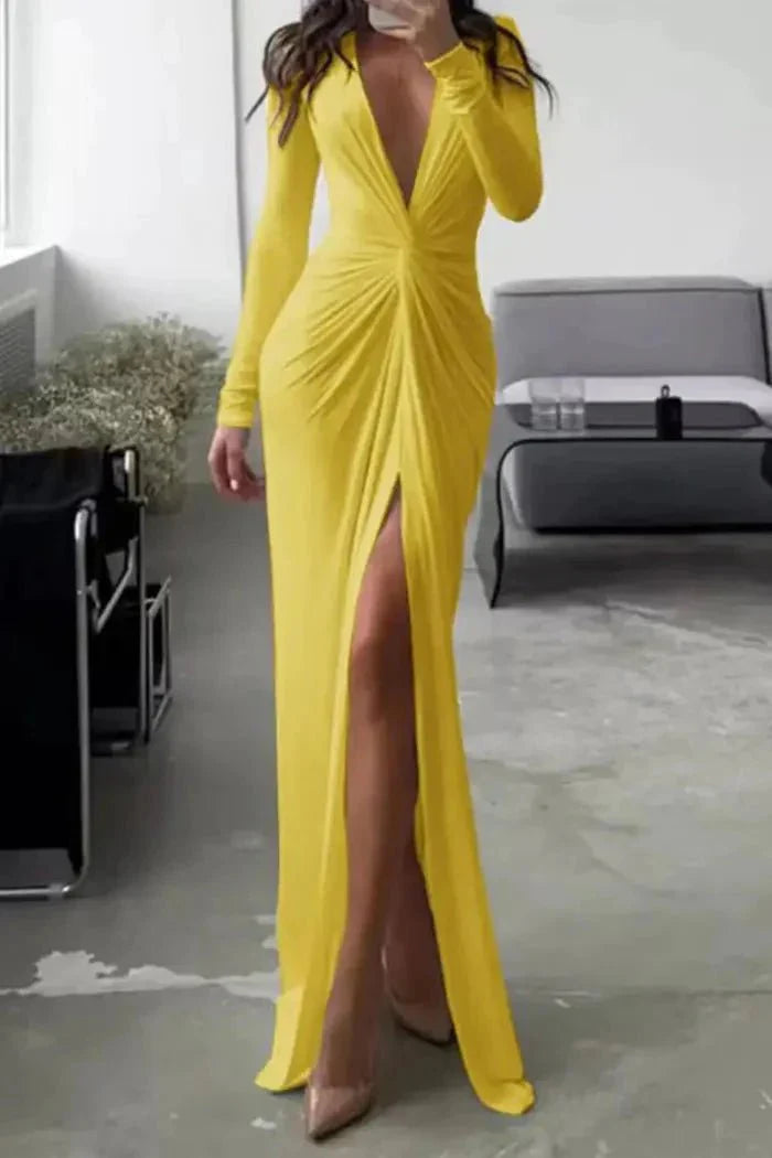 Elegante Abito Lungo Betty Donna Sofisticato Classico
